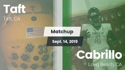 Matchup: Taft  vs. Cabrillo  2019