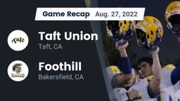 Recap: Taft Union  vs. Foothill  2022