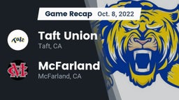 Recap: Taft Union  vs. McFarland  2022