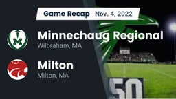 Recap: Minnechaug Regional  vs. Milton  2022