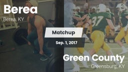 Matchup: Berea  vs. Green County  2017