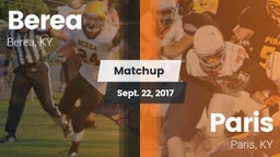 Matchup: Berea  vs. Paris  2017