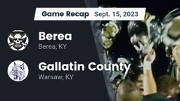 Recap: Berea  vs. Gallatin County  2023