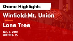 Winfield-Mt. Union  vs Lone Tree  Game Highlights - Jan. 5, 2018