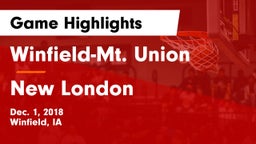 Winfield-Mt. Union  vs New London Game Highlights - Dec. 1, 2018