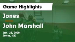 Jones  vs John Marshall  Game Highlights - Jan. 23, 2020