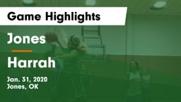 Jones  vs Harrah  Game Highlights - Jan. 31, 2020