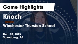 Knoch  vs Winchester Thurston School Game Highlights - Dec. 20, 2023