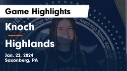 Knoch  vs Highlands  Game Highlights - Jan. 22, 2024