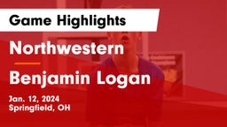 Northwestern  vs Benjamin Logan  Game Highlights - Jan. 12, 2024