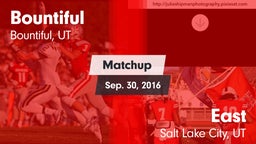Matchup: Bountiful High vs. East  2016