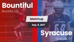 Matchup: Bountiful High vs. Syracuse  2017