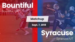 Matchup: Bountiful High vs. Syracuse  2018