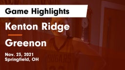 Kenton Ridge  vs Greenon  Game Highlights - Nov. 23, 2021