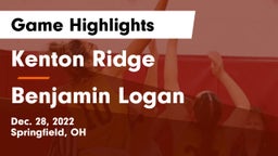 Kenton Ridge  vs Benjamin Logan  Game Highlights - Dec. 28, 2022
