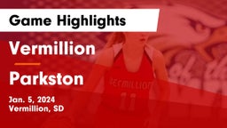 Vermillion  vs Parkston  Game Highlights - Jan. 5, 2024