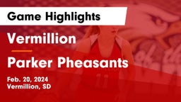 Vermillion  vs Parker Pheasants Game Highlights - Feb. 20, 2024