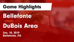 Bellefonte  vs DuBois Area  Game Highlights - Jan. 10, 2019