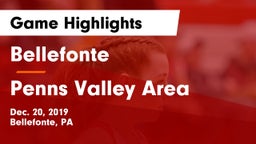 Bellefonte  vs Penns Valley Area  Game Highlights - Dec. 20, 2019