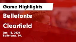 Bellefonte  vs Clearfield  Game Highlights - Jan. 15, 2020