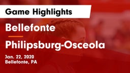 Bellefonte  vs Philipsburg-Osceola  Game Highlights - Jan. 22, 2020