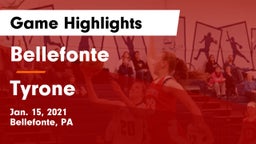 Bellefonte  vs Tyrone  Game Highlights - Jan. 15, 2021