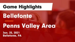 Bellefonte  vs Penns Valley Area  Game Highlights - Jan. 25, 2021