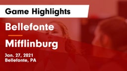 Bellefonte  vs Mifflinburg  Game Highlights - Jan. 27, 2021