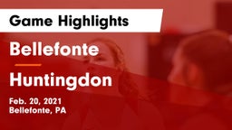 Bellefonte  vs Huntingdon  Game Highlights - Feb. 20, 2021
