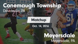 Matchup: Conemaugh Township vs. Meyersdale  2016