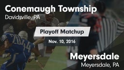 Matchup: Conemaugh Township vs. Meyersdale  2016