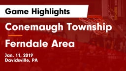 Conemaugh Township  vs Ferndale  Area  Game Highlights - Jan. 11, 2019