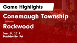 Conemaugh Township  vs Rockwood  Game Highlights - Jan. 24, 2019
