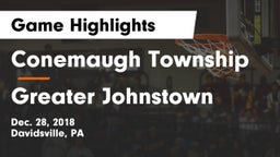 Conemaugh Township  vs Greater Johnstown  Game Highlights - Dec. 28, 2018