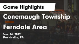 Conemaugh Township  vs Ferndale  Area  Game Highlights - Jan. 14, 2019