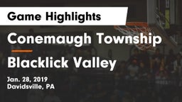 Conemaugh Township  vs Blacklick Valley  Game Highlights - Jan. 28, 2019