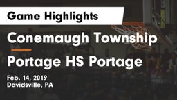 Conemaugh Township  vs Portage HS Portage Game Highlights - Feb. 14, 2019