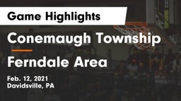 Conemaugh Township  vs Ferndale  Area  Game Highlights - Feb. 12, 2021
