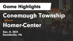 Conemaugh Township  vs Homer-Center  Game Highlights - Dec. 8, 2023