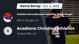 Recap: Christian Home Educators Fellowship (Baton Rouge) vs. Acadiana Christian Athletics 2022