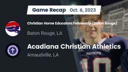 Recap: Christian Home Educators Fellowship (Baton Rouge) vs. Acadiana Christian Athletics 2023