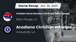 Recap: Christian Home Educators Fellowship (Baton Rouge) vs. Acadiana Christian Athletics 2023
