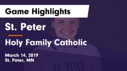 St. Peter  vs Holy Family Catholic  Game Highlights - March 14, 2019