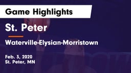 St. Peter  vs Waterville-Elysian-Morristown  Game Highlights - Feb. 3, 2020