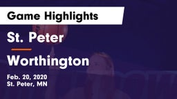 St. Peter  vs Worthington Game Highlights - Feb. 20, 2020