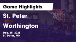 St. Peter  vs Worthington  Game Highlights - Dec. 15, 2023