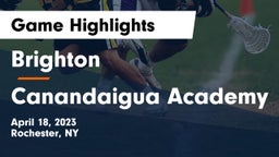 Brighton  vs Canandaigua Academy  Game Highlights - April 18, 2023
