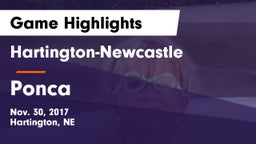 Hartington-Newcastle  vs Ponca  Game Highlights - Nov. 30, 2017