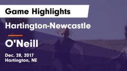 Hartington-Newcastle  vs O'Neill  Game Highlights - Dec. 28, 2017