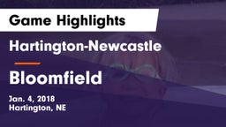 Hartington-Newcastle  vs Bloomfield  Game Highlights - Jan. 4, 2018